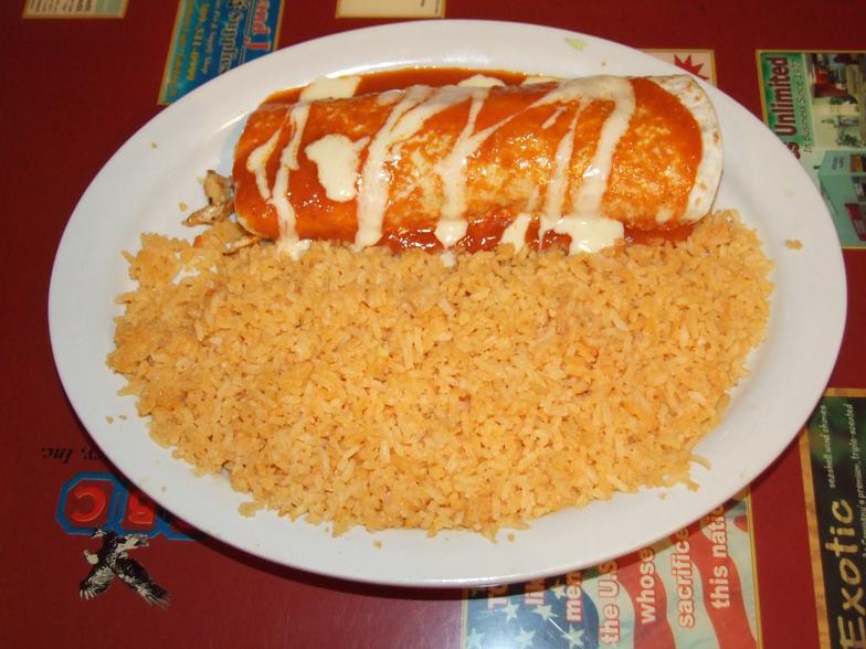 Burrito Croqueta with Double Order of Rice